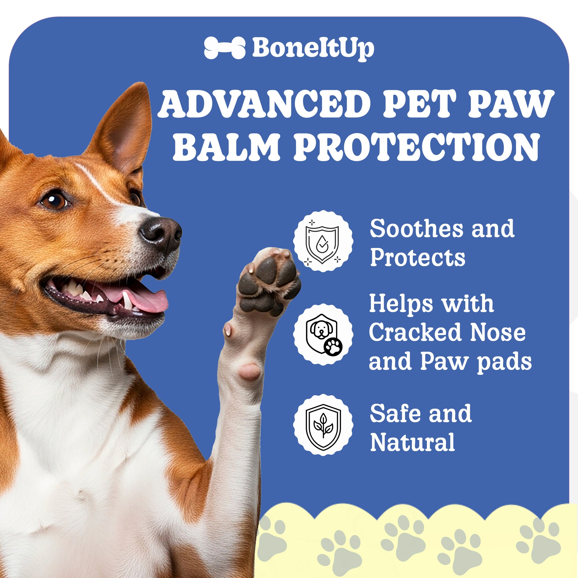 All-Natural Pet Paw Balm for Dogs – Paw Wax Soother with Mango Butter, Coconut Oil & Beeswax – 2.1 oz