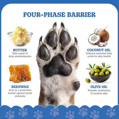 All-Natural Pet Paw Balm for Dogs – Paw Wax Soother with Mango Butter, Coconut Oil & Beeswax – 2.1 oz