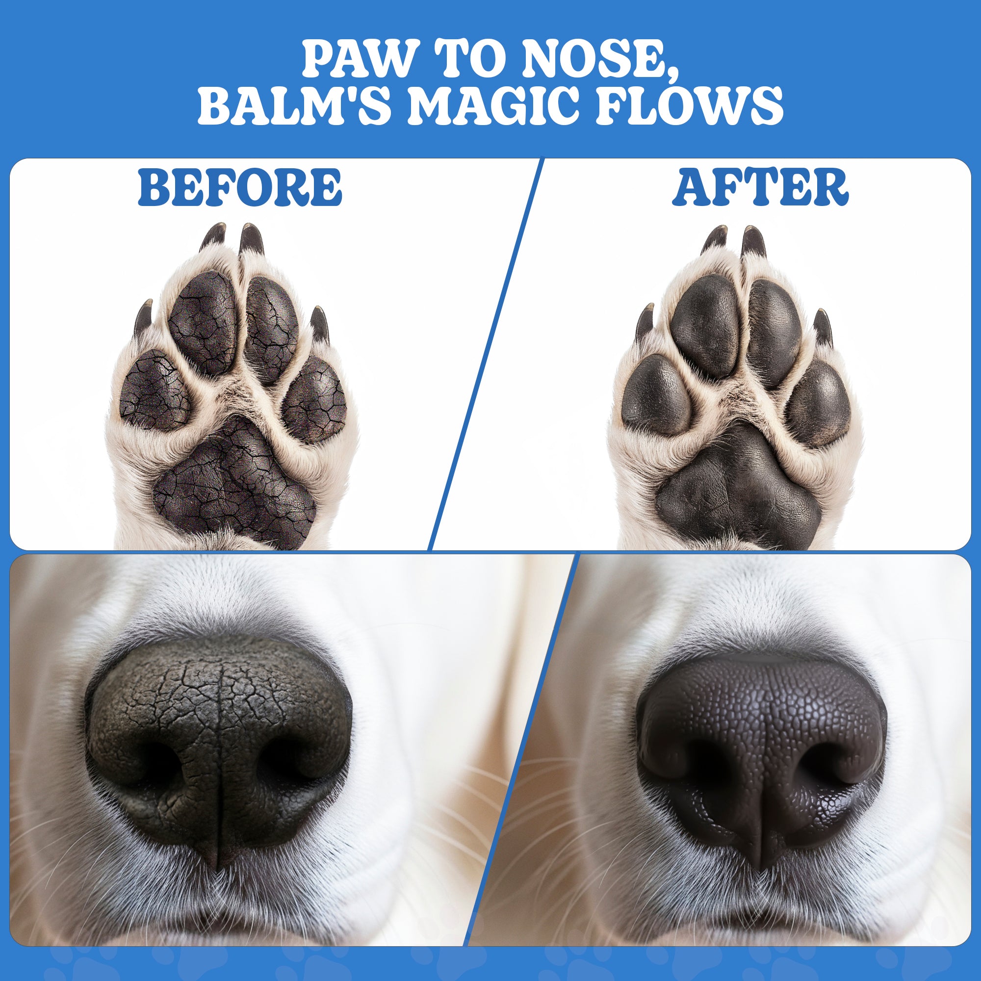 All-Natural Pet Paw Balm for Dogs – Paw Wax Soother with Mango Butter, Coconut Oil & Beeswax – 2.1 oz