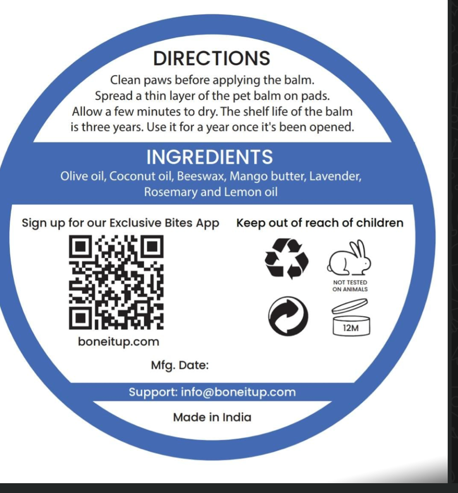 All-Natural Pet Paw Balm for Dogs – Paw Wax Soother with Mango Butter, Coconut Oil & Beeswax – 2.1 oz